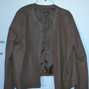Quilted pattern brown 3x brown jacket